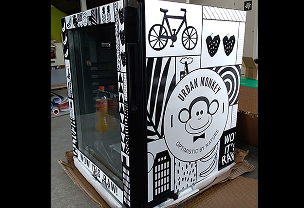 Digitaldruck Urban Monkey Kühlschrank