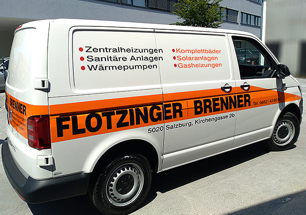 Firmenfahrzeug Klebetext