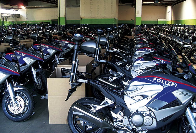 Polizei Motorräder Fuhrpark
