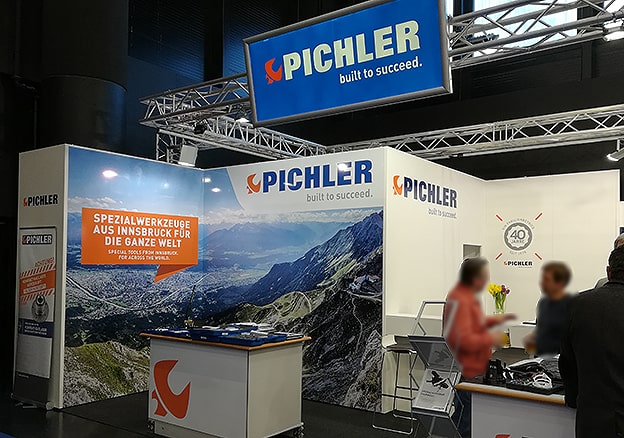 Messestand Pichler Digitaldruck Klebetexte