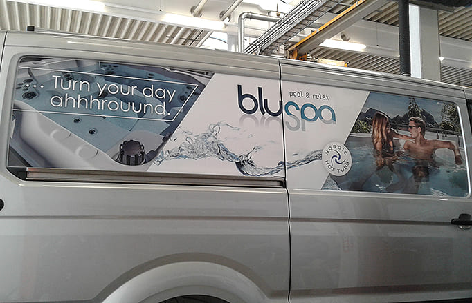Digitaldruck Fahrzeug bluspa