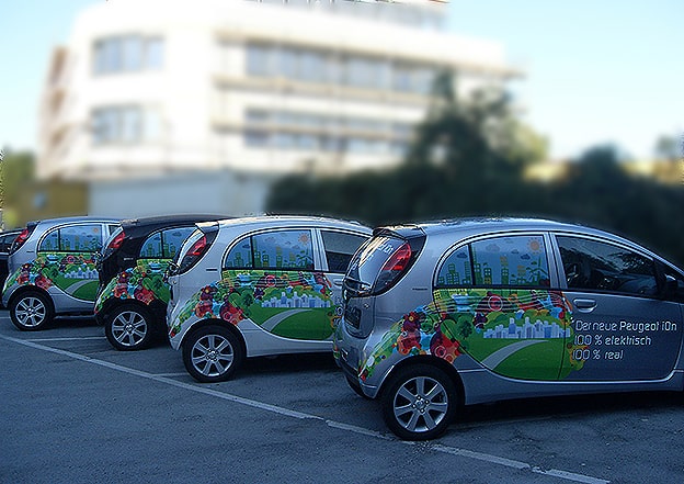 Digitaldruck Teilfolierung Peugeot